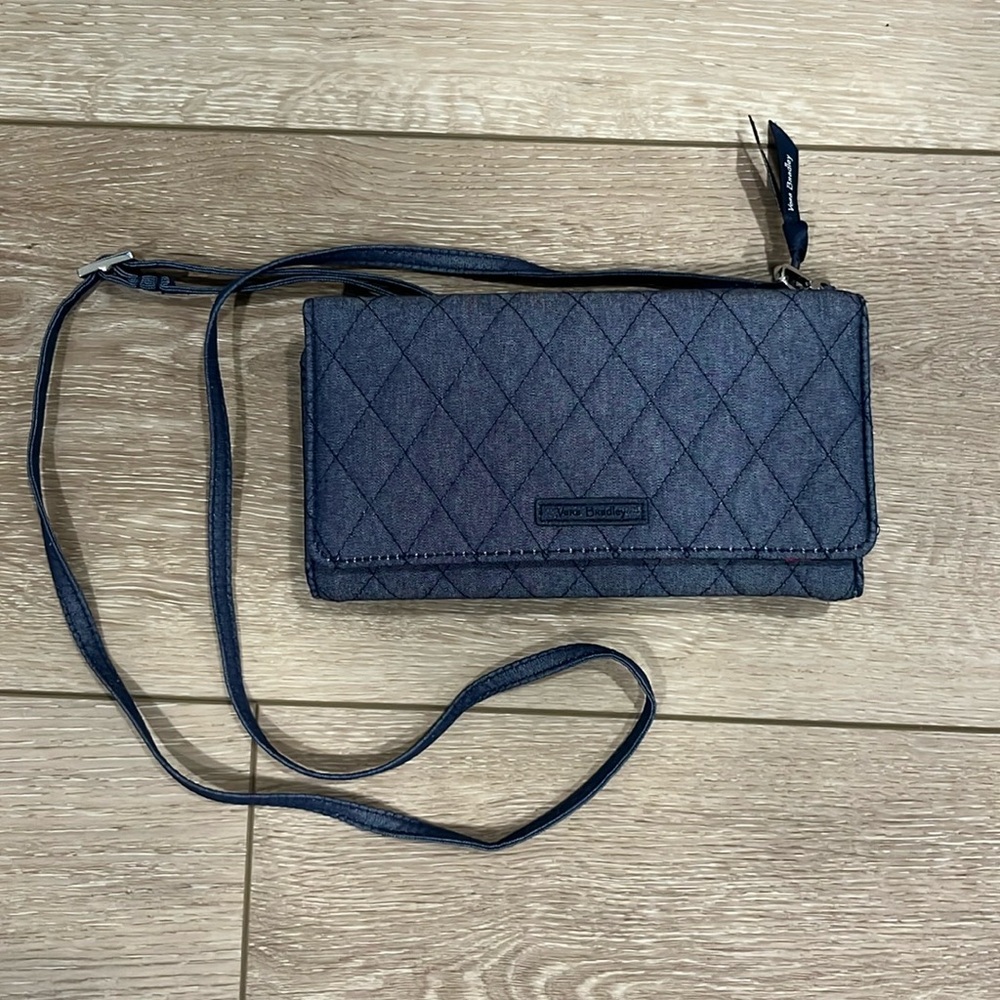 Vera Bradley quilted crossbody wallet